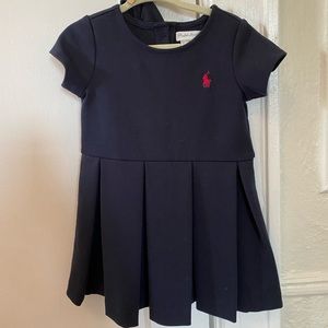 Ralph Lauren Navy Pleated Dress 18 months